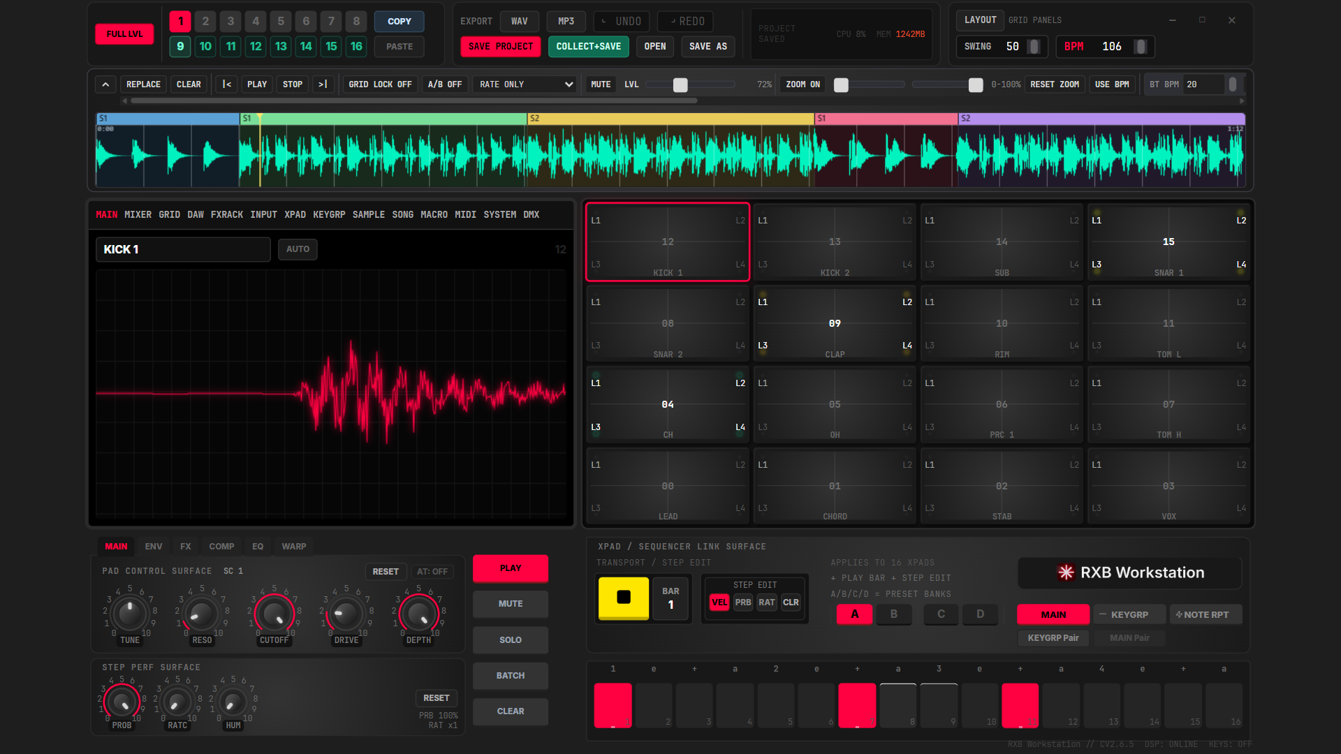 Figure 1.1 — Main workspace in the Default layout.