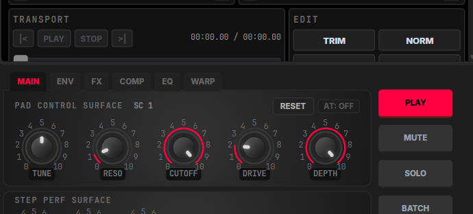 Figure 11.2 — SAMPLE view: chop markers on the waveform.