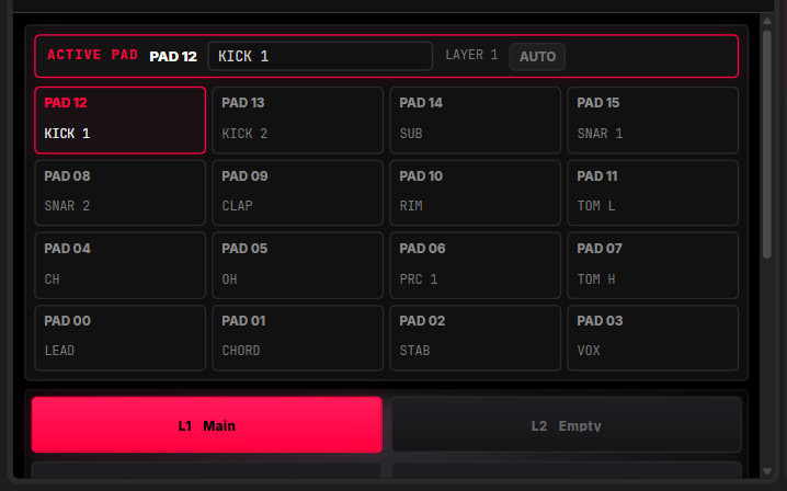 Figure 19.1 — Record Input to Pad card.