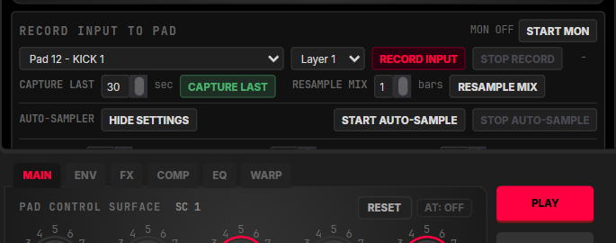 Figure 20.1 — Auto-Sampler settings, expanded.
